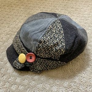 Anthropologie Grace Tweed Newsboy Cap
